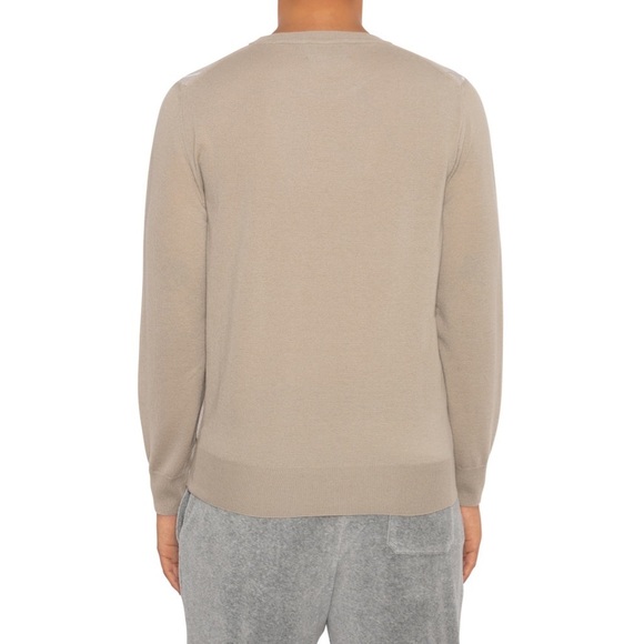CANALI - WOOL AND CASHMERE DIAMOND PATTERN CREWNECK - EXCLUSIVE - Picture 2 of 4